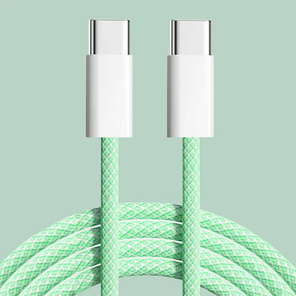 USB Type C to C Braided Colourful Charging Data Cable 1M 30W