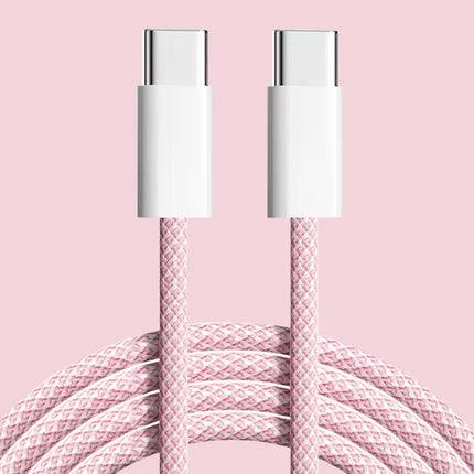 USB Type C to C Braided Colourful Charging Data Cable 1M 30W