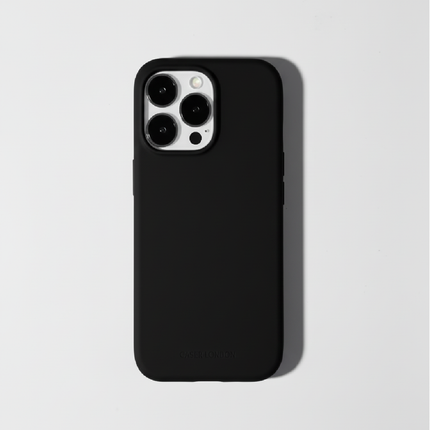 Black Liquid Silicone iPhone 16 Case - MagSafe Compatible | The Classic Case