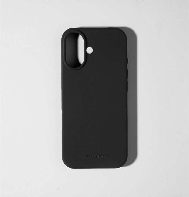 Black Liquid Silicone iPhone 16 Case - MagSafe Compatible | The Classic Case