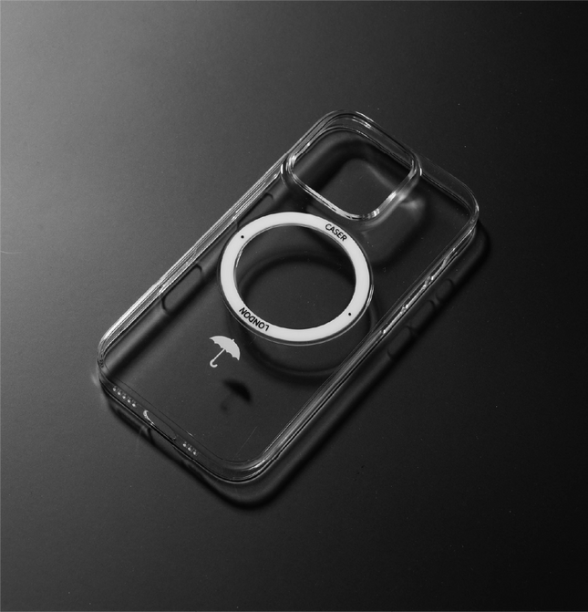 Slim Clear iPhone 16 Pro Case with White MagSafe Ring - Umbrella Icon | The Iconic Slim