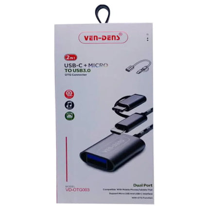 Dual Port OTG USB-C & Micro-USB Adapter – VD-OTG003