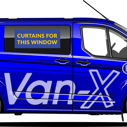 For Ford Transit MK6 Premium Window Curtains - Black/Black - CREATE YOUR OWN BUNDLE! Van-X