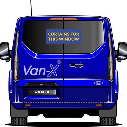 For Ford Transit Custom Premium Window Curtains - Black/Black - CREATE YOUR OWN BUNDLE | Van-X