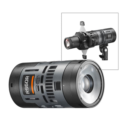 RS60R Super Compact RGB LED Video Light and SP36K Projection Attachment 1K Kit