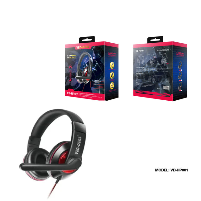 Gaming Headset with Wired Noise-Cancelling Mic
