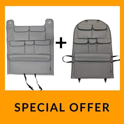 For VW T5 & T5.1 Transporter Campervan Back Seat Organiser – Leatherette Single & Double | Van-X
