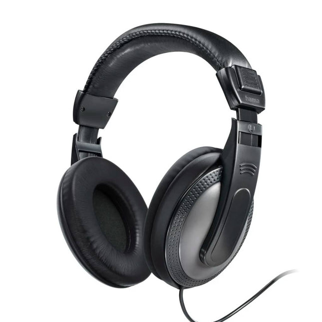 Hama Shell Wired Over-Ear Headphones, 2 Metre Cable, Black