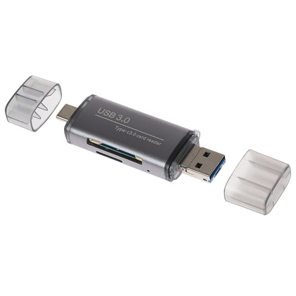 Maplin USB-C & USB-A 3.0 SD Card Reader for SDXC / SDHC / MicroSDXC / MicroSDHC / UHS-I