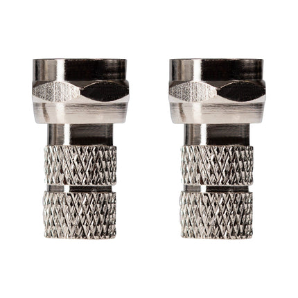 Maplin F Type Connector RG58U Satellite Aerial Coaxial Cable - Pack of 2