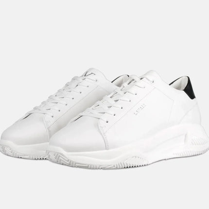 UK 5 Lavair Linear 2.0 White Black Chunky Leather Women Trainers – EU 38