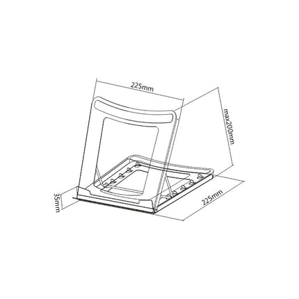 ProperAV Steel Construction Laptop or Tablet Stand with 5 Adjustable Settings