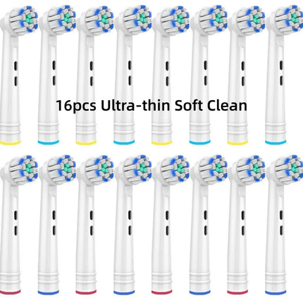 16/20PCS Brush Head nozzles for Oral B Electric Toothbrush Replacement Head Refill Sensitive Floss Cross Action for Oralb
