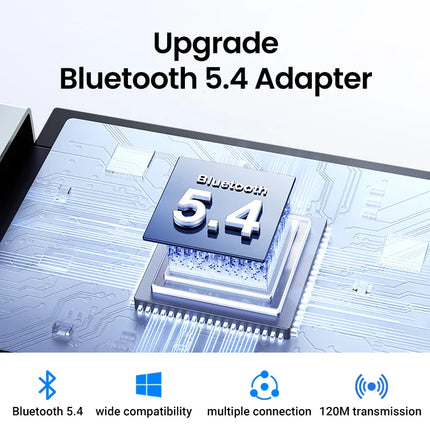 USB Bluetooth 5.3 5.4 Adapter 120M Dongle for PC Wireless Mouse Keyboard Music Audio Receiver Transmitter Bluetooth