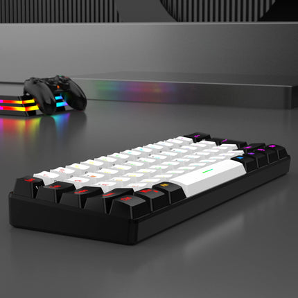 60% wired gaming keyboard, RGB backlight ultra compact mini keyboard, waterproof small compact 61 key keyboard for pc/Mac gamers