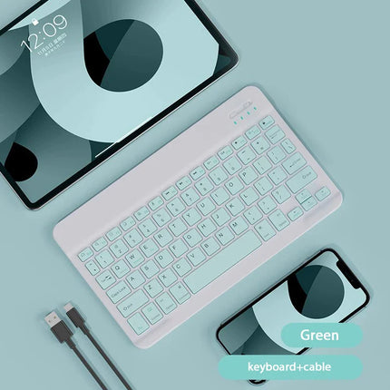 10 inch Magnetic Tablet Keyboard for iPad 2024 10.9 11 10.2 Bluetooth Rechargeable Keyboards for Xiaomi 6 Huawei Matepad 11.5