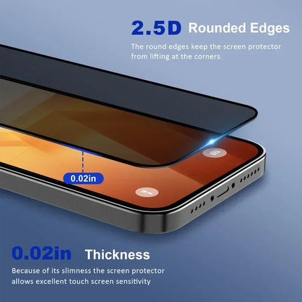5Pcs Full Cover Privacy Screen Protector For iPhone 16 11 12 13 14 Pro Max Mini 8K Anti-spy Glass For iPhone 15 PRO XR X XS MAX
