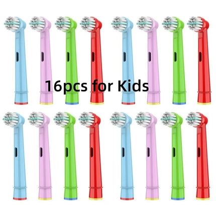 16/20PCS Brush Head nozzles for Oral B Electric Toothbrush Replacement Head Refill Sensitive Floss Cross Action for Oralb