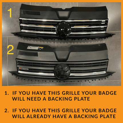 For VW T6 Front R-Line Badgeless Grille - Gloss Black