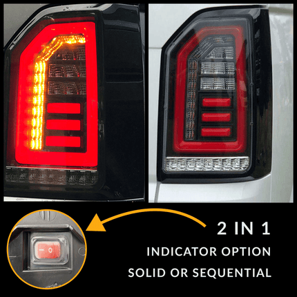 For VW T6 Transporter 2015–2020 Tailgate LED Rear Lights Clear Lens Full LED Light Upgrade – Van-X