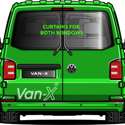 For VW T6.1 Transporter Van Conversion Premium Curtains - Black/Black - CREATE YOUR OWN BUNDLE! Van-X
