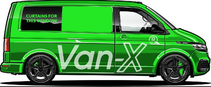 For VW T6.1 Transporter Van Conversion Premium Curtains - Black/Black - CREATE YOUR OWN BUNDLE! Van-X