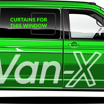 For VW T6.1 Transporter Van Conversion Premium Curtains - Black/Black - CREATE YOUR OWN BUNDLE! Van-X