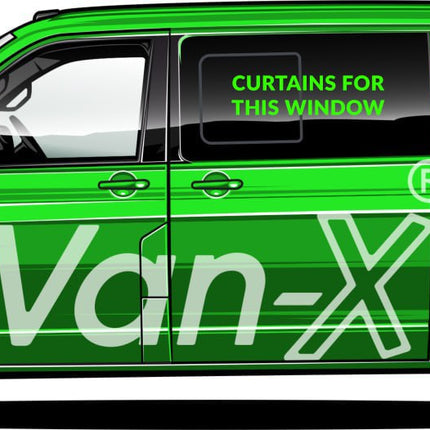 For VW T6.1 Transporter Van Conversion Premium Curtains - Black/Grey - CREATE YOUR OWN BUNDLE! Van-X