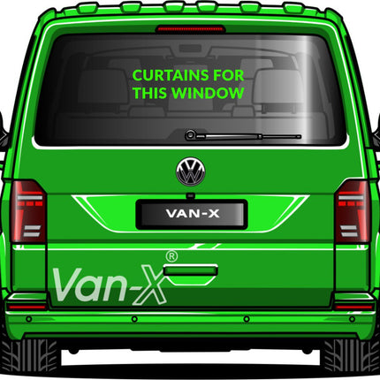 For VW T6.1 Transporter Van Conversion Premium Curtains Van-X - Black/Blue - CREATE YOUR OWN BUNDLE! Van-X