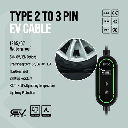 10m EV Charging Cables