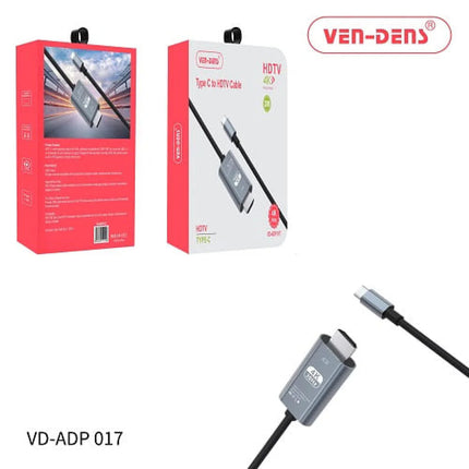Type C to HDTV 4K Cable Adaptor Plug & Play 2M (VD-ADP017)