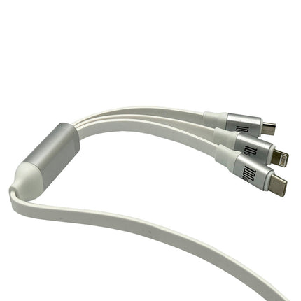 USB C 3 in 1 100W 1.2M Retractable Fast Data Charging Cable VD-DCA08