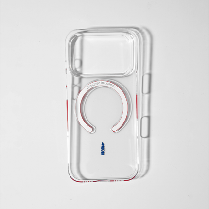 Slim Clear iPhone 17 Pro Case with Red MagSafe Ring - Big Ben | The Iconic Slim