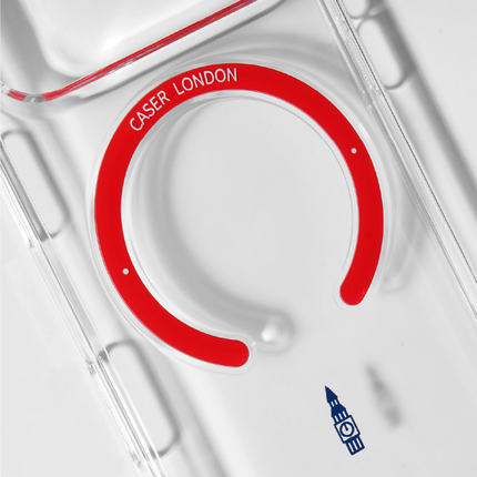 Slim Clear iPhone Air Case with Red MagSafe Ring - Big Ben | The Iconic Slim
