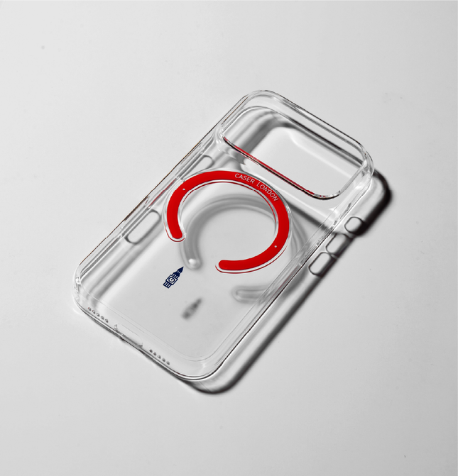 Slim Clear iPhone 17 Pro Case with Red MagSafe Ring - Big Ben | The Iconic Slim