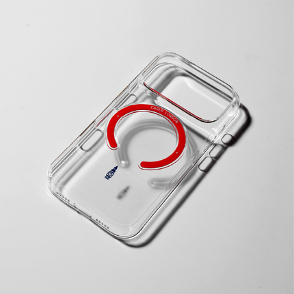 Slim Clear iPhone 17 Pro Max Case with Red MagSafe Ring - Big Ben | The Iconic Slim