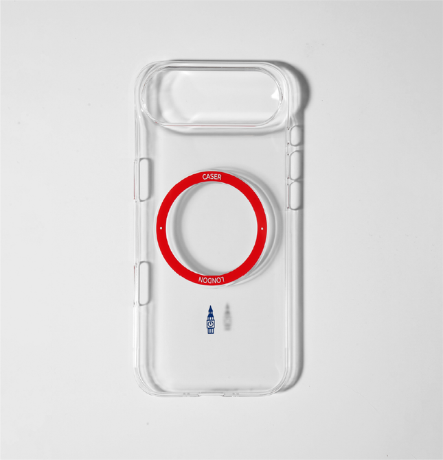Slim Clear iPhone Air Case with Red MagSafe Ring - Big Ben | The Iconic Slim