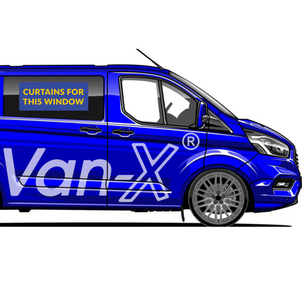 For Ford Transit Custom Premium Window Curtains - Black/Grey - CREATE YOUR OWN BUNDLE | Van-X