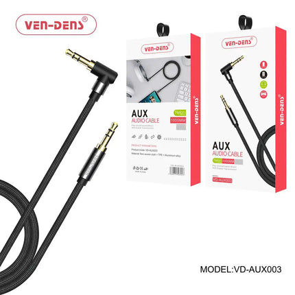 Aux Cable 3.5mm to 3.5mm Jack 1m Black