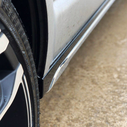 For VW T5, T5.1 SWB Side Skirts Deep Black Plastic Painted and Ready to Fit (B-Grade)