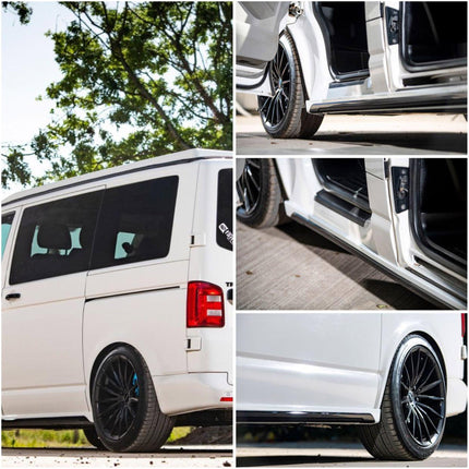 For VW T6 Transporter SWB Side Skirts Reflex Silver Plastic Painted and Ready to Fit
