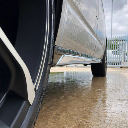 For VW T6.1 Transporter SWB ABS Side Skirts Painted In Reflex Silver Painted and Ready to Fit