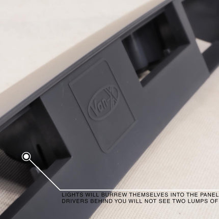 For VW T6 Barndoor Rear Number Plate Unit - Deep Black