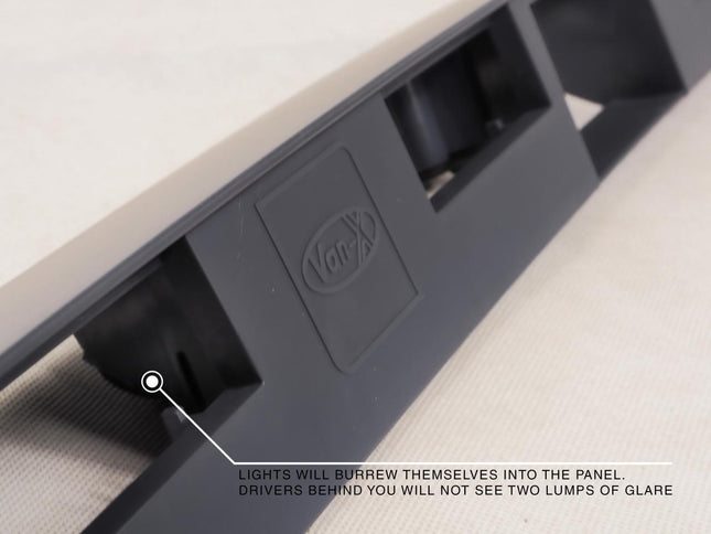 For VW T6 Barndoor Rear Number Plate Unit - Deep Black