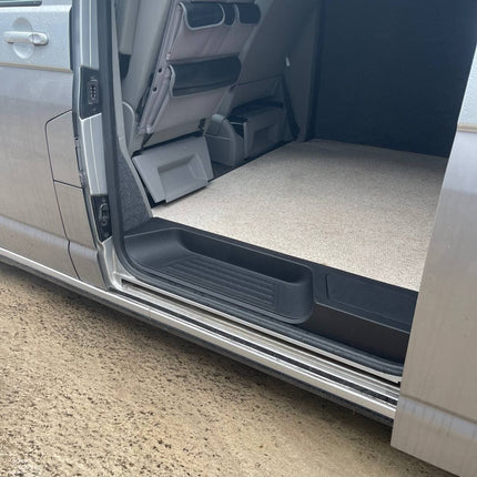 For VW T6 Transporter Side Loading Door Step V3 17mm Extra Deep with Storage Compartment
