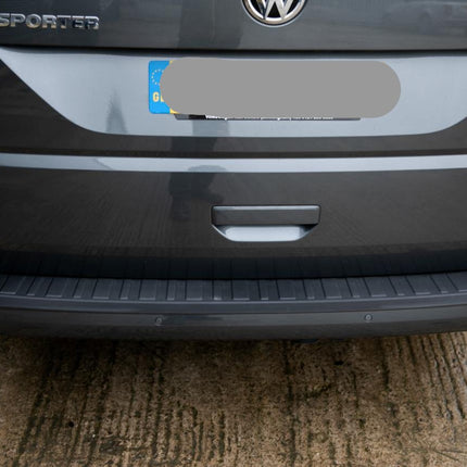For VW T6 Transporter Multivan Rear Tailgate Bumper Protector – Black Plastic | Van-X