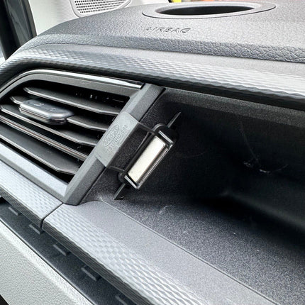For VW T6.1 Glove Box Magnetic Lid Cover – Gloss Black Finish for Volkswagen Transporter Vans, Campervans