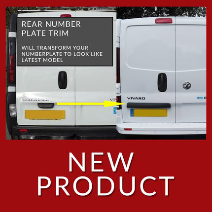 For Vauxhall Vivaro Barn Door Number Plate Trim – Durable Van Accessory