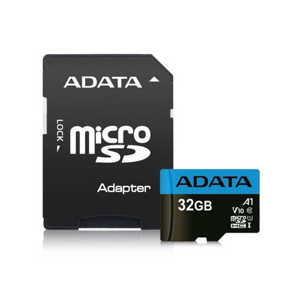 ADATA 32GB Premier Micro SDHC Card A1 Class 10 with SD Adapter