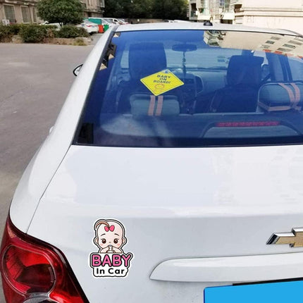 4 Packs Stickers Baby on Board /Baby in Car Window, Reflective Waterproof